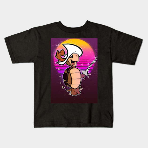 Cartoon Turtle Kids T-Shirt by Izdihaarr